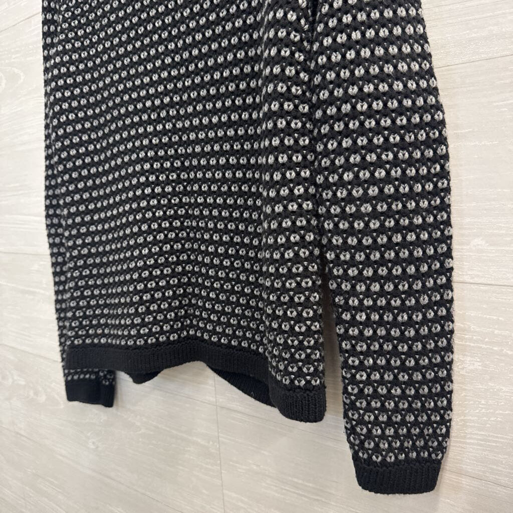 Banana Republic Black/ Grey Knit Cardigan Sweater Small