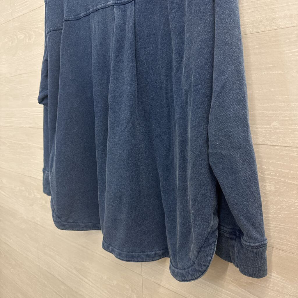 Z Supply Blue Long Sleeve Shacket Top Small