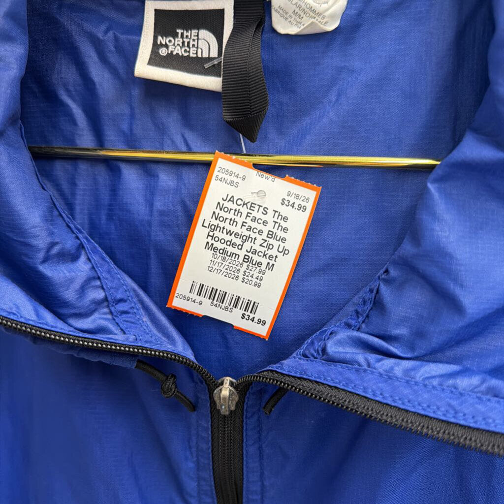 The North Face Blue Lightweight Zip Up Hooded Jacket Medium