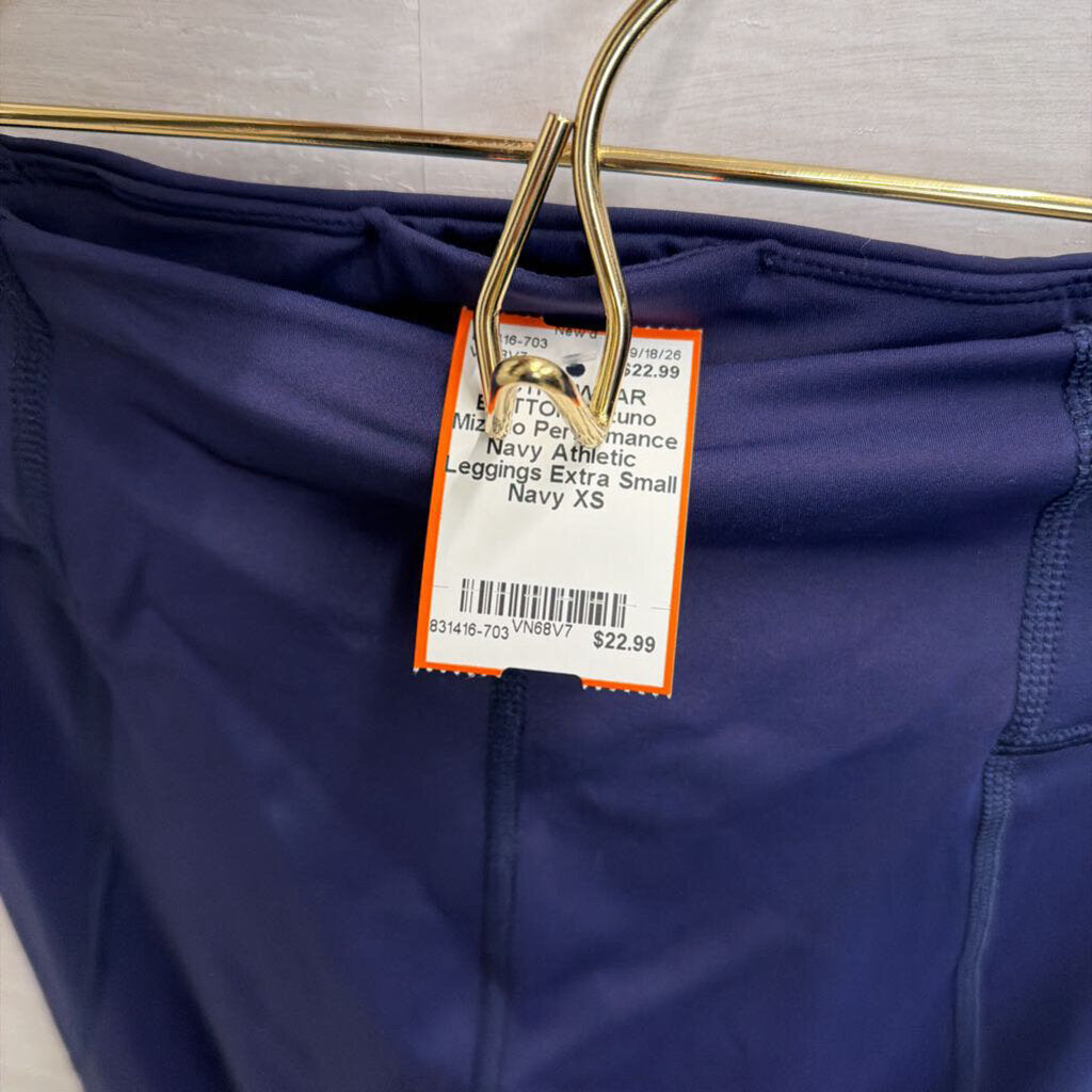 Mizuno Performance Navy Athletic Leggings Extra Small