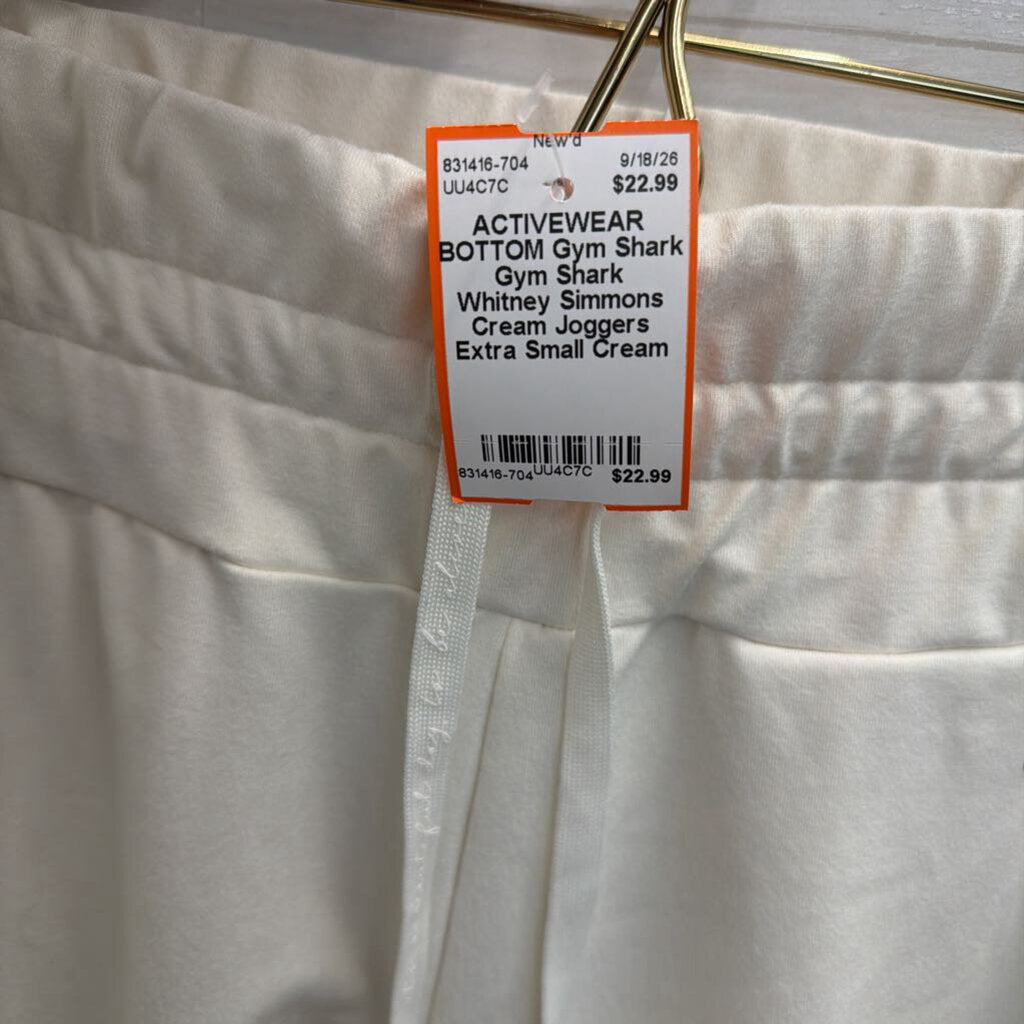 Gym Shark Whitney Simmons Cream Joggers Extra Small