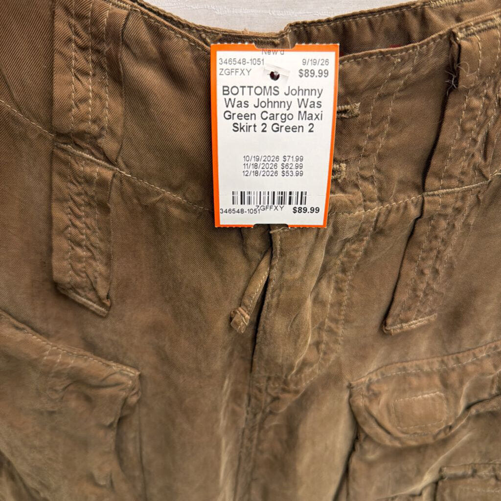 Johnny Was Green Cargo Maxi Skirt 2