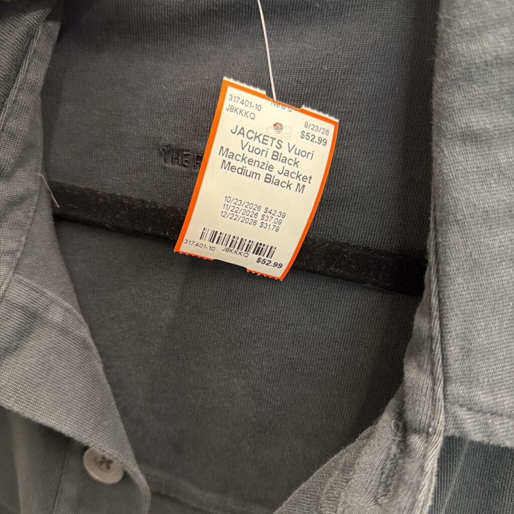 Vuori Black Mackenzie Jacket Medium
