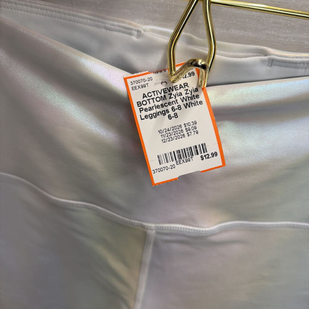 Zyia Pearlescent White Leggings 6-8