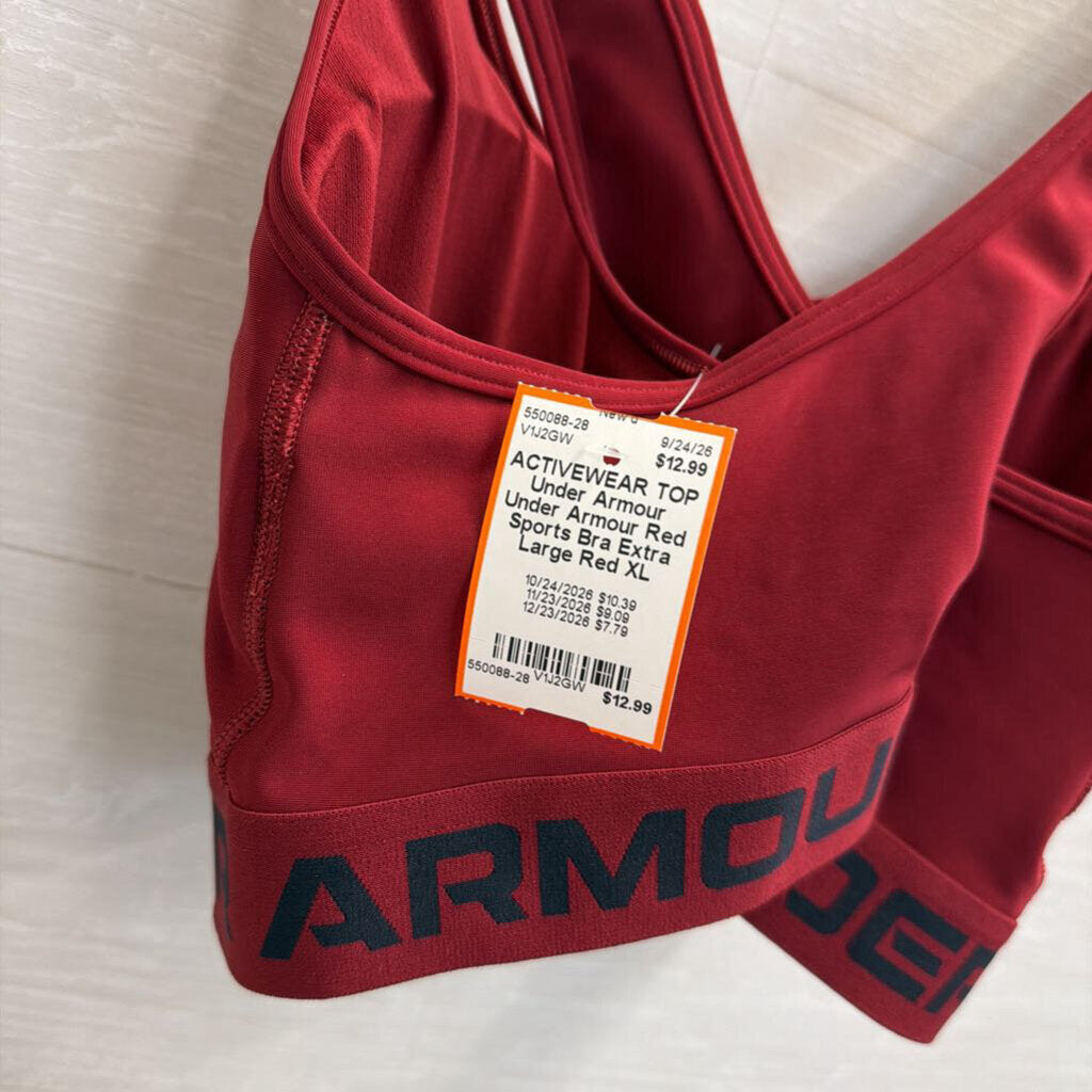 Under Armour Red Sports Bra Extra Large