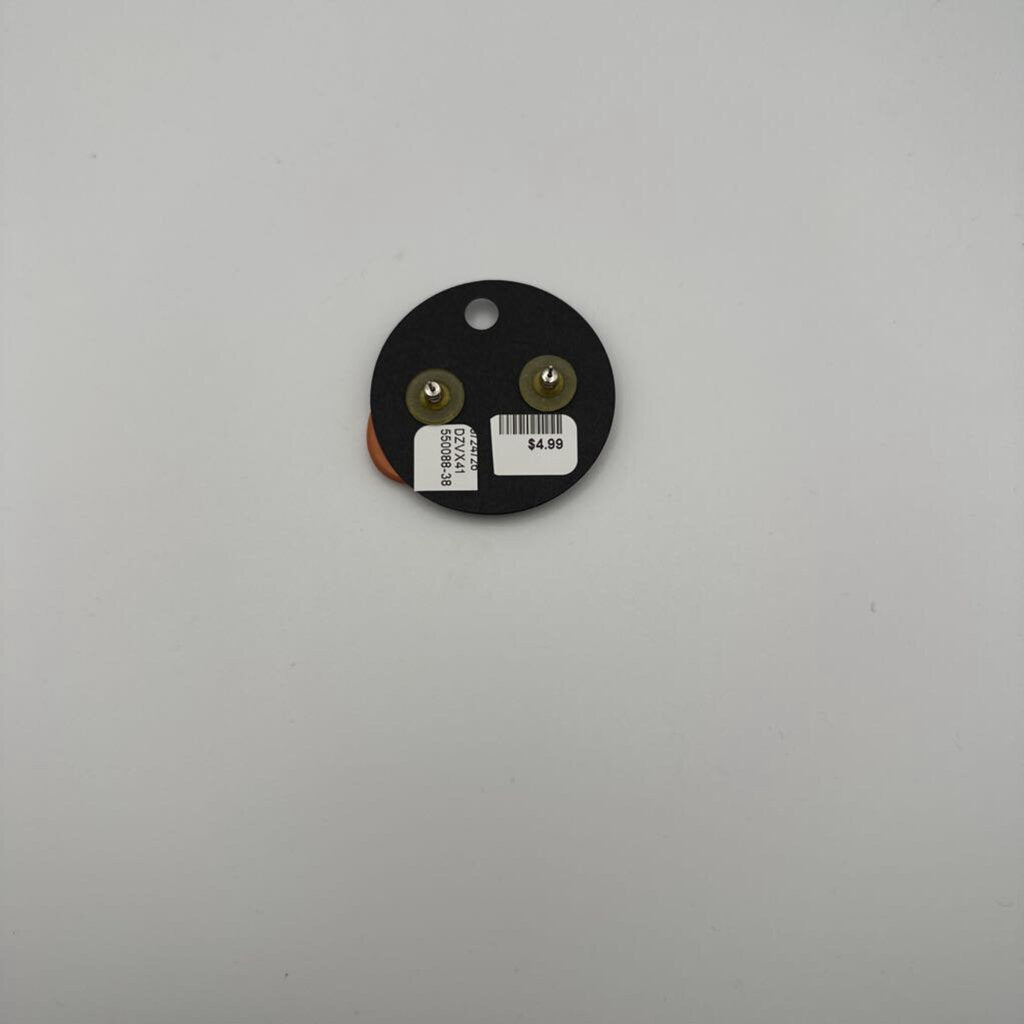 Brown Clay Stud Earrings