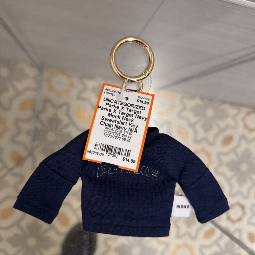 Parke X Target Navy Mock Neck Sweatshirt Key Chain