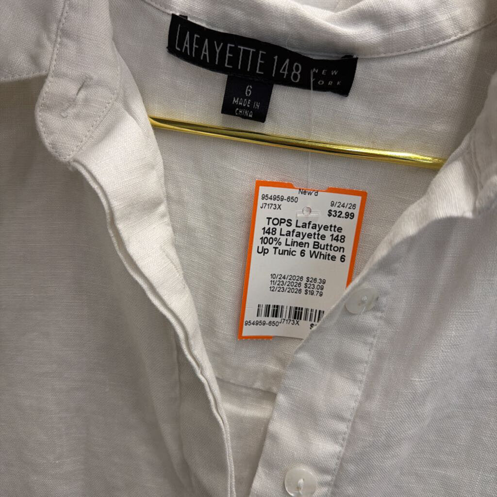 Lafayette 148 100% Linen Button Up Tunic 6