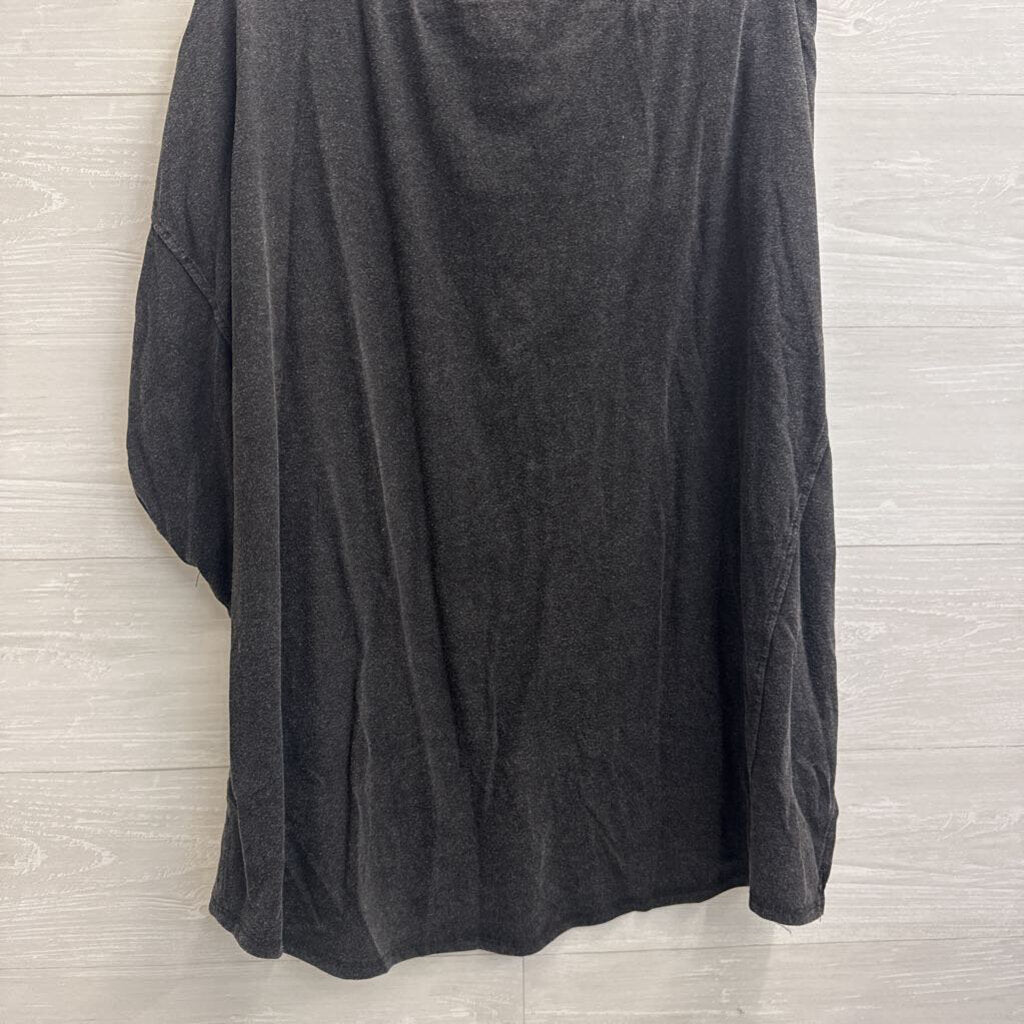 Bibi Grey/ Silver Studded Long Sleeve Top Extra Large