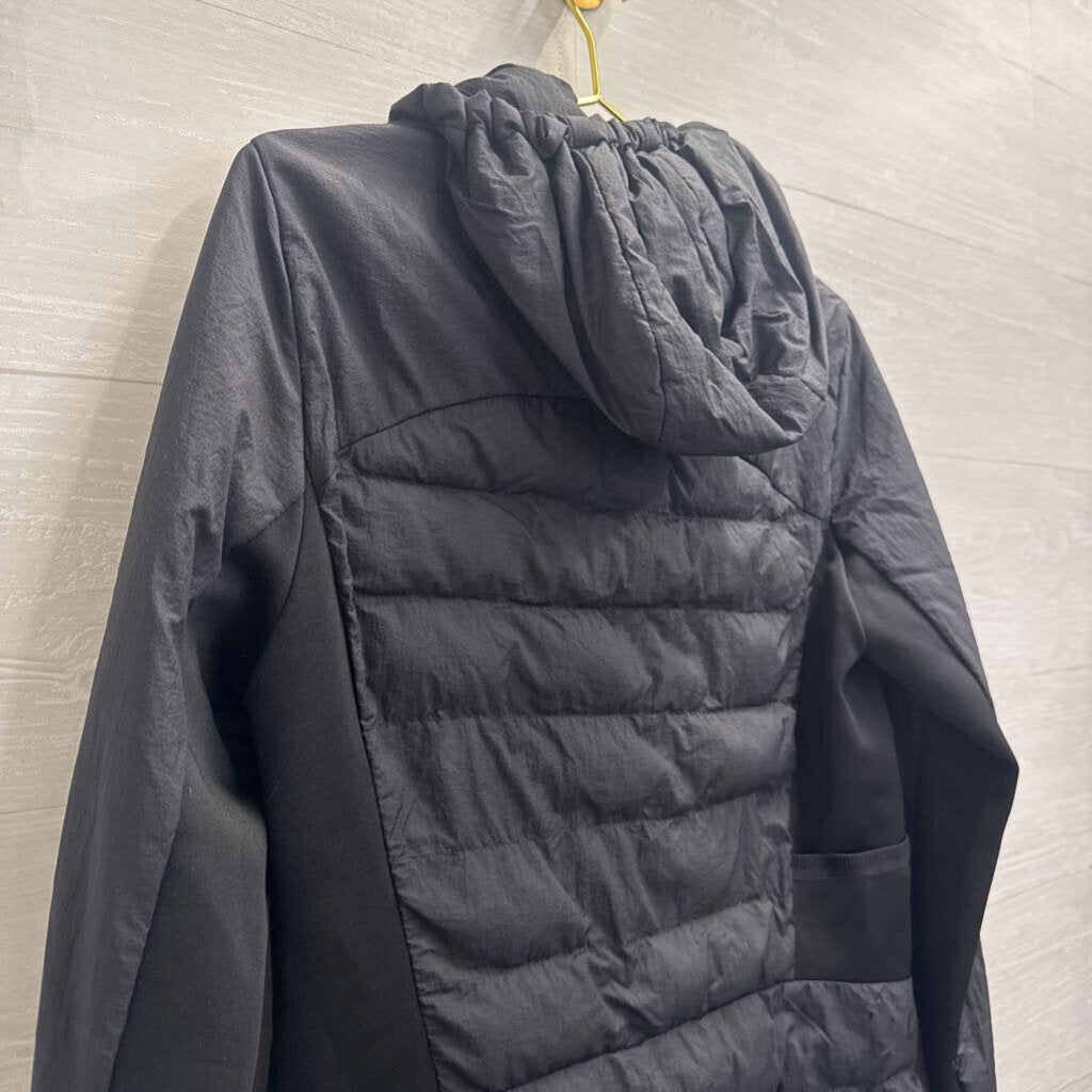 Calvin Klein Black Quilted Puffer Hooded Jacket Medium