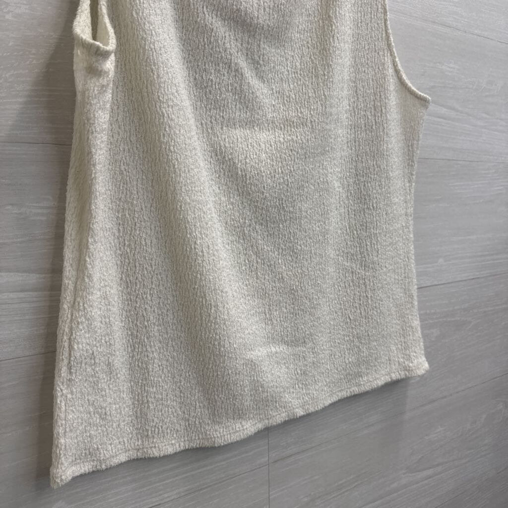 White Textured Tank Top Extra Large