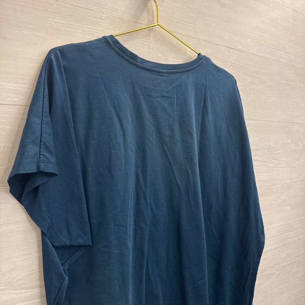 Blue Short Sleeve Top Large