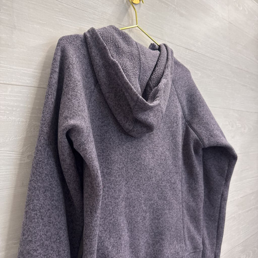 The North Face Purple Knit Hooded Pullover Medium