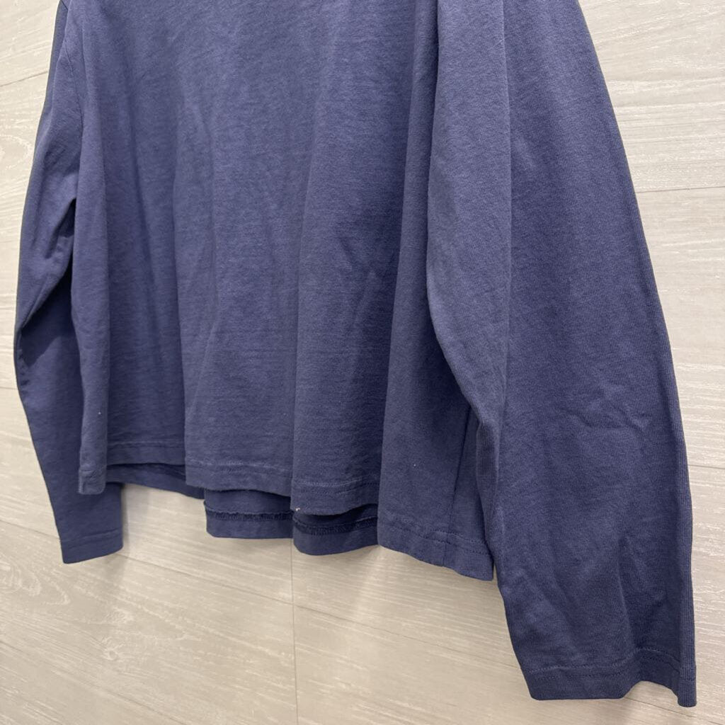 Pacific Cotton Blue long Sleeve Top Medium