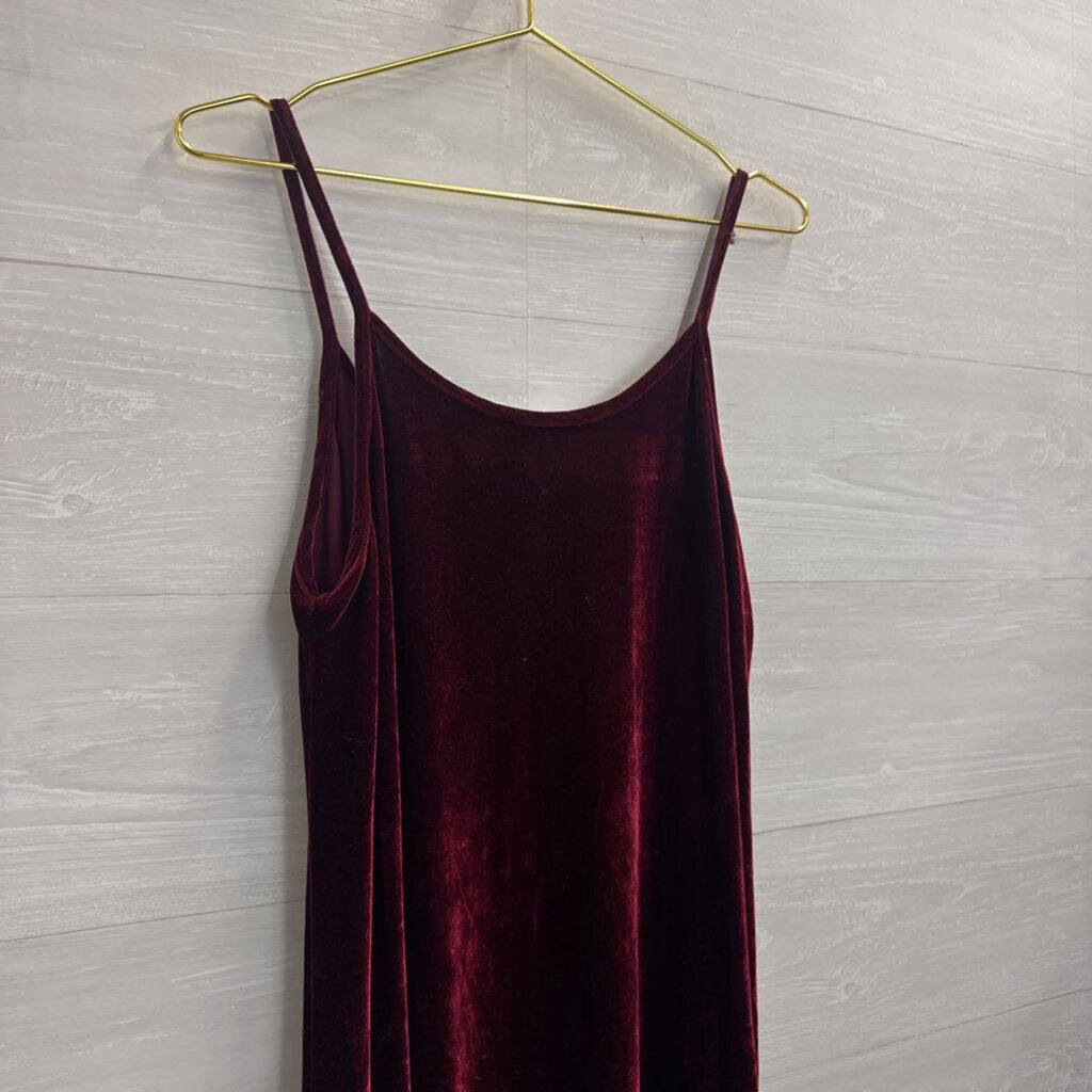Gypsy Warrior Burgundy Velvet Mini Dress Medium