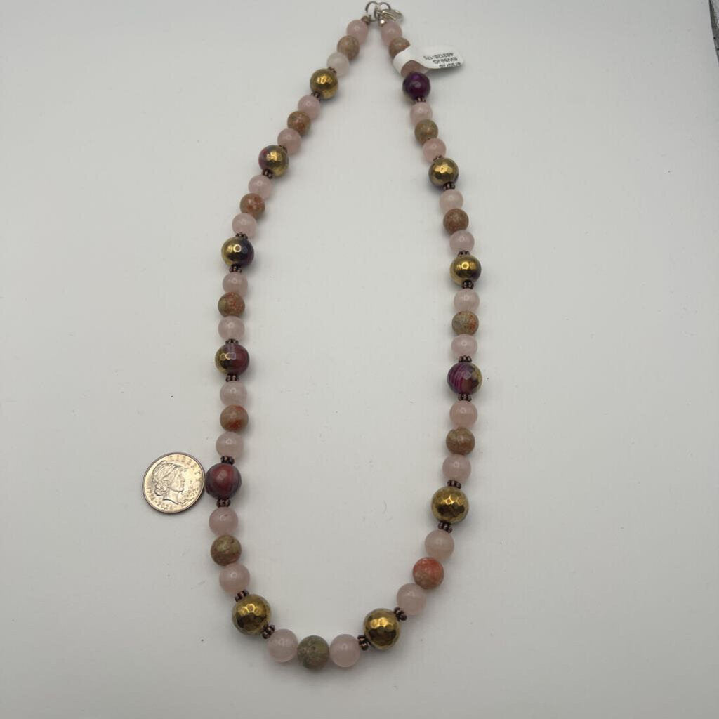 Rose Quartz Beaded Necklace