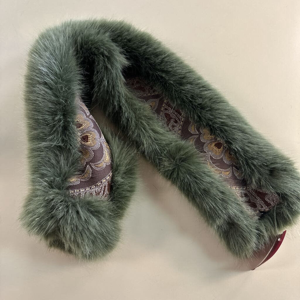 Green Faux Fur Neck Wrap Scarf