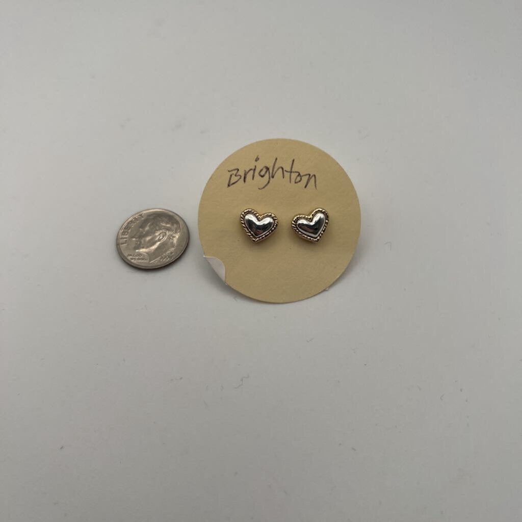 Brighton Silver Heart Stud Earrings