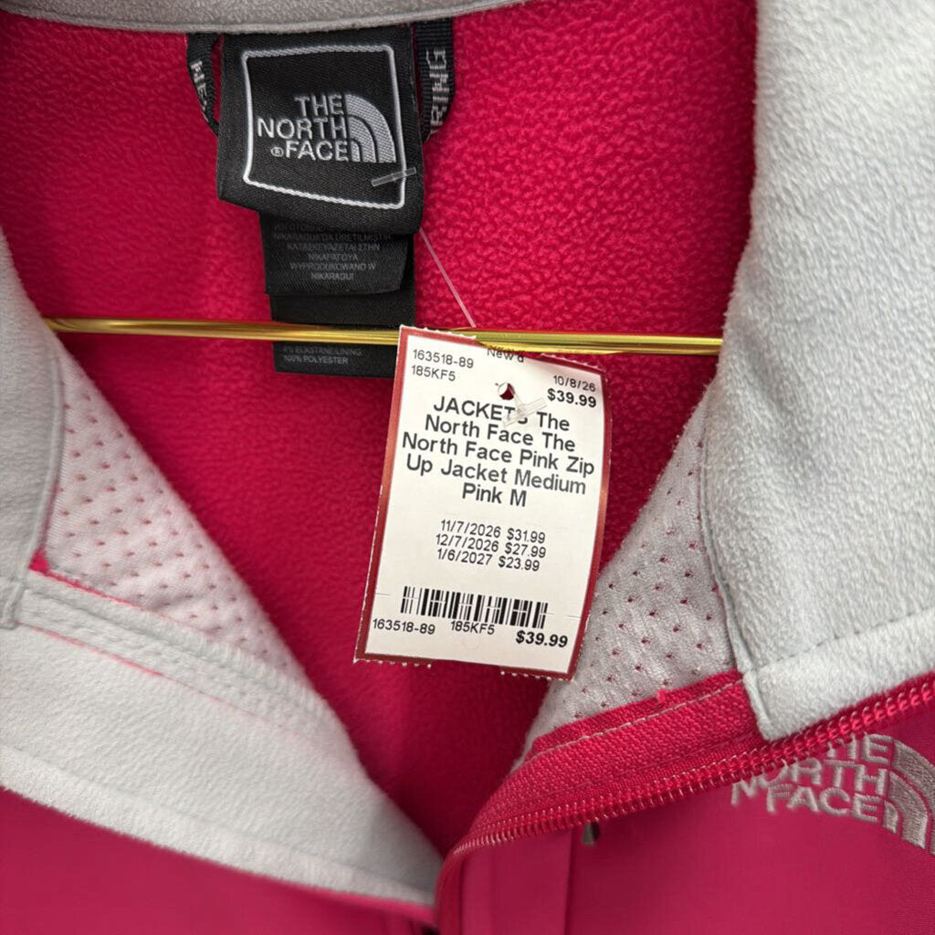 The North Face Pink Zip Up Jacket Medium