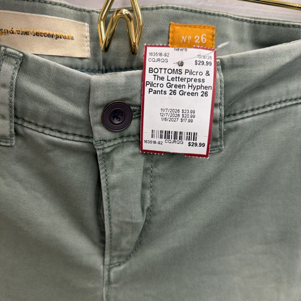 Pilcro Green Hyphen Pants 26