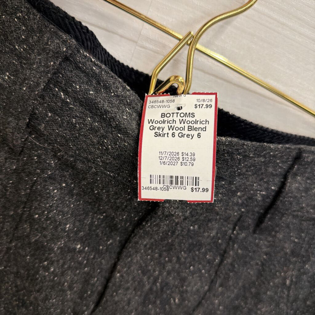 Woolrich Grey Wool Blend Skirt 6