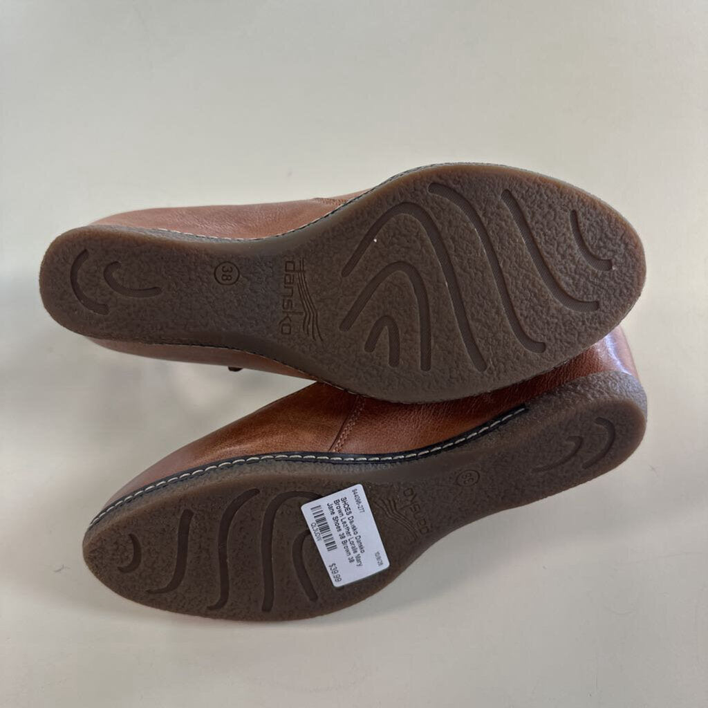 Dansko Brown Leather Loralie Mary Jane Shoes 38