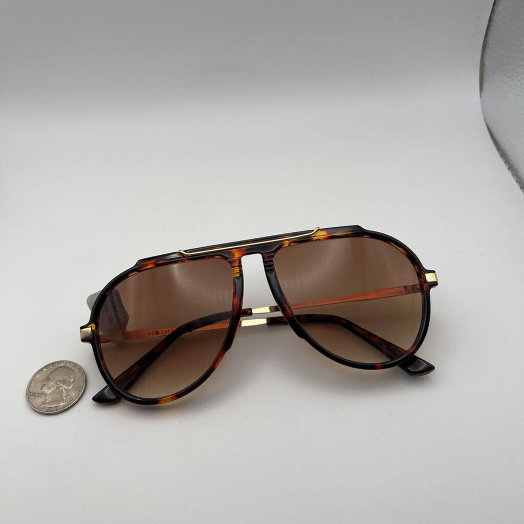 Brown/ Gold Aviator Sungalsses