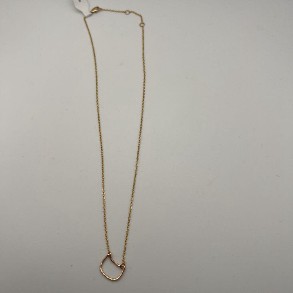 Gold Dainty Cat Outline Necklace