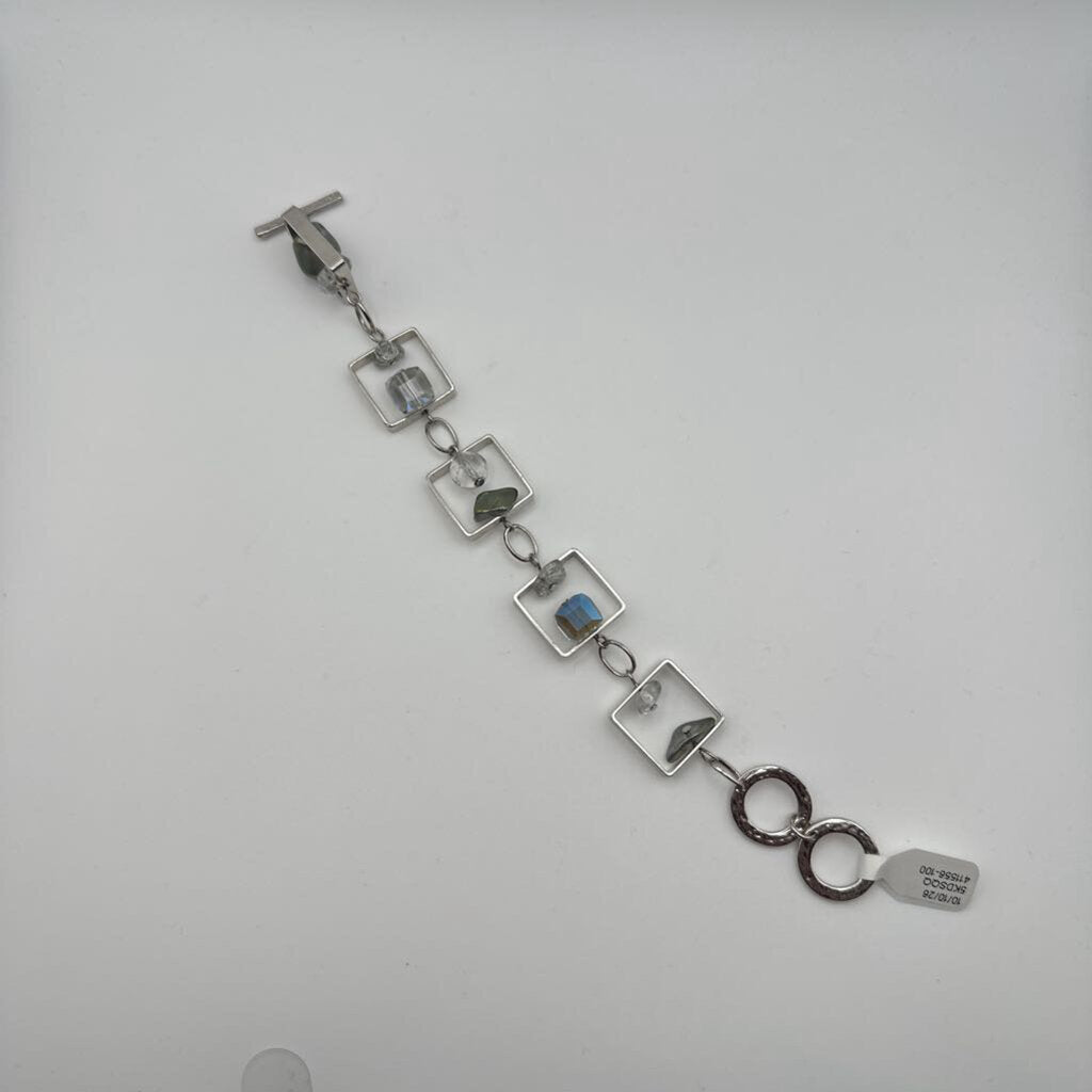 Silver Square Chain Bracelet