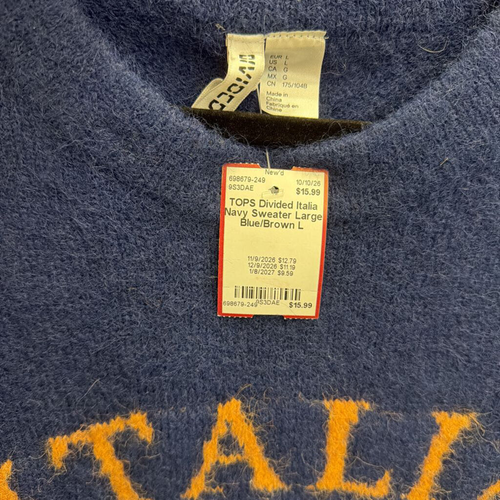 Italia Navy Sweater Large