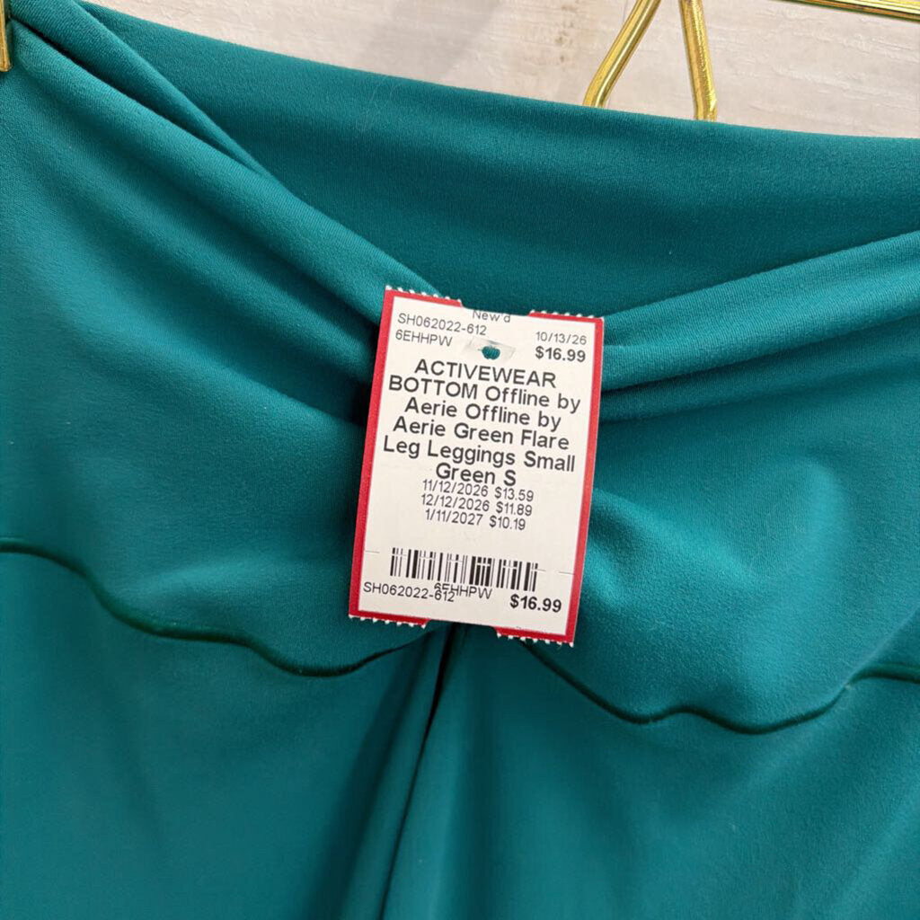 Offline by Aerie Green Flare Leg Leggings Small