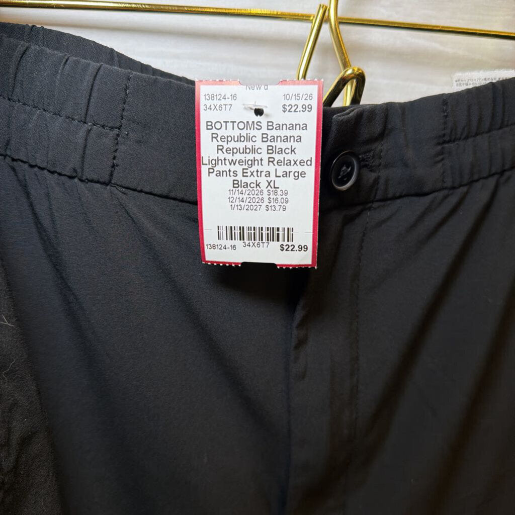 Banana Republic Black Lightweight Relaxed Pants Extra Large