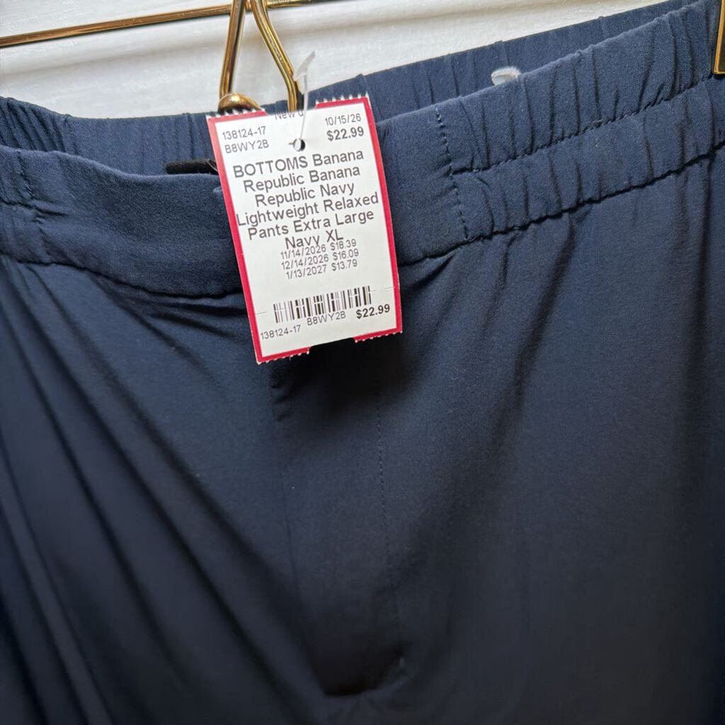 Banana Republic Navy Lightweight Relaxed Pants Extra Large