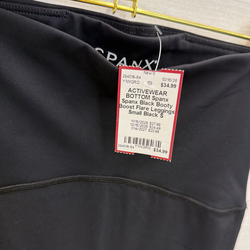 Spanx Black Booty Boost Flare Leggings Small