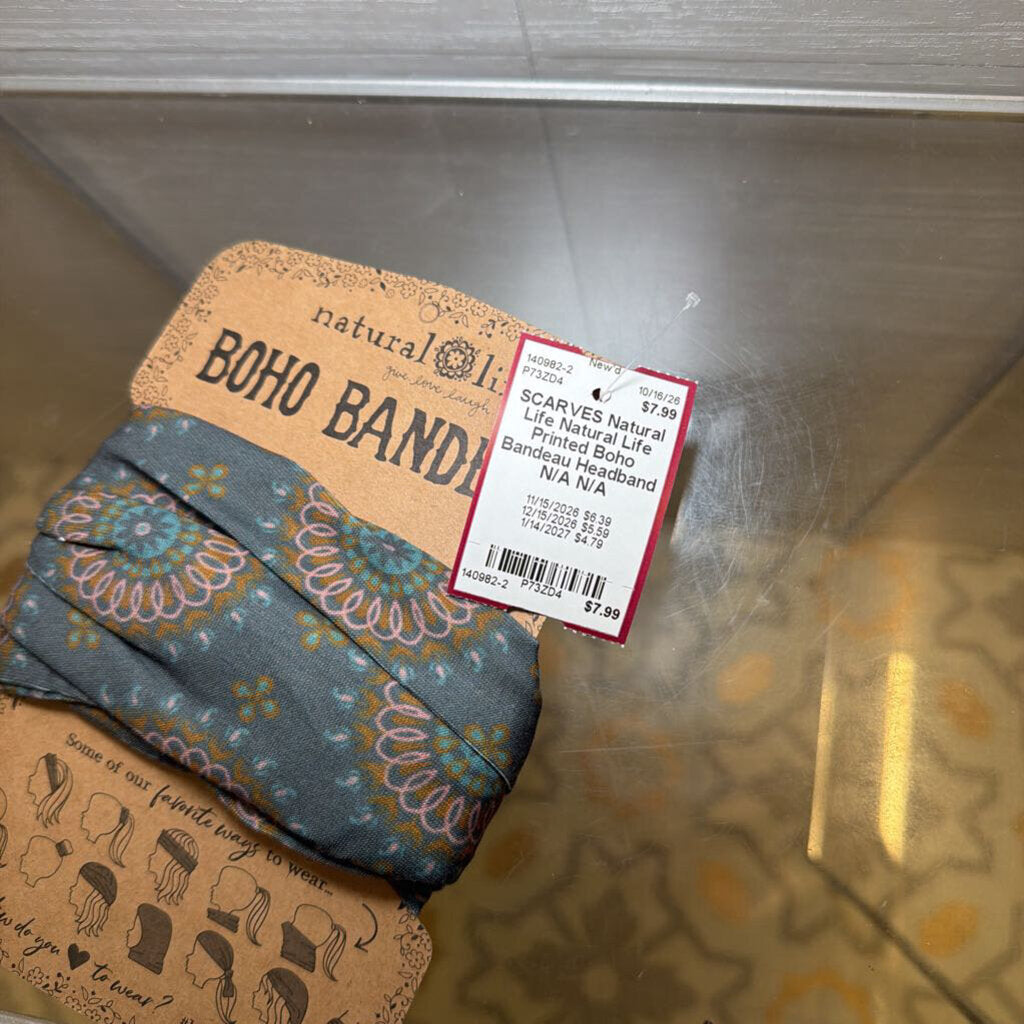Natural Life Printed Boho Bandeau Headband