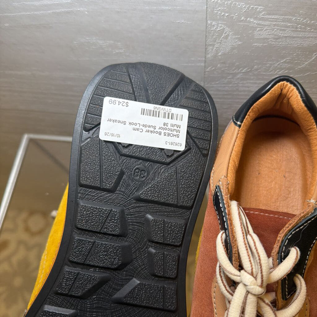 Multicolor Suede-Look Sneaker