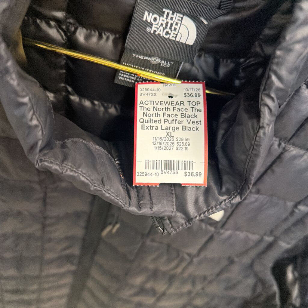 The North Face Black Quilted Puffer Vest Extra Large