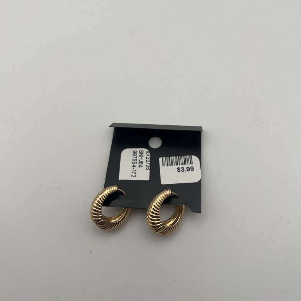 Gold Huggie Hoop Earrings