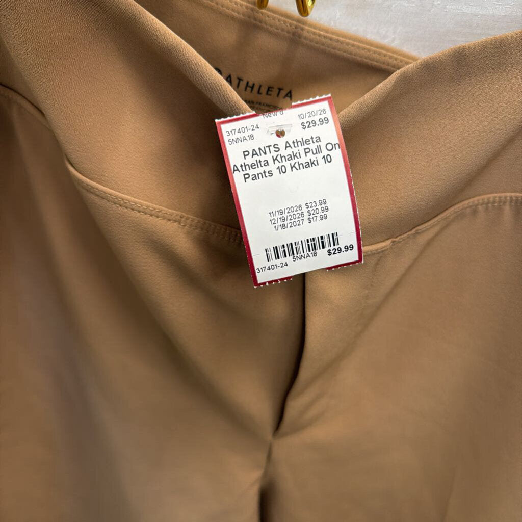 Athelta Khaki Pull On Pants 10