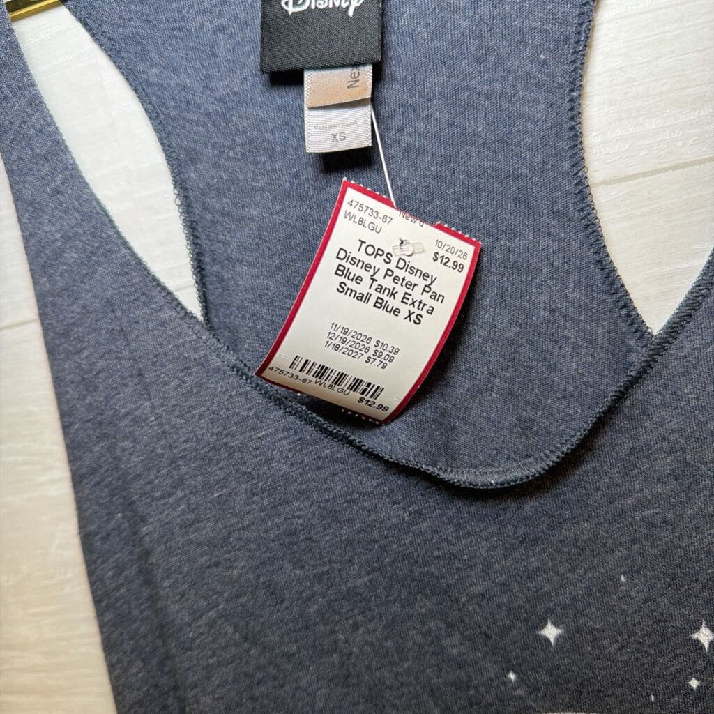 Disney Peter Pan Blue Tank Extra Small