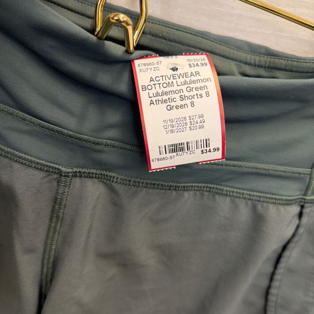 Lululemon Green Athletic Shorts 8