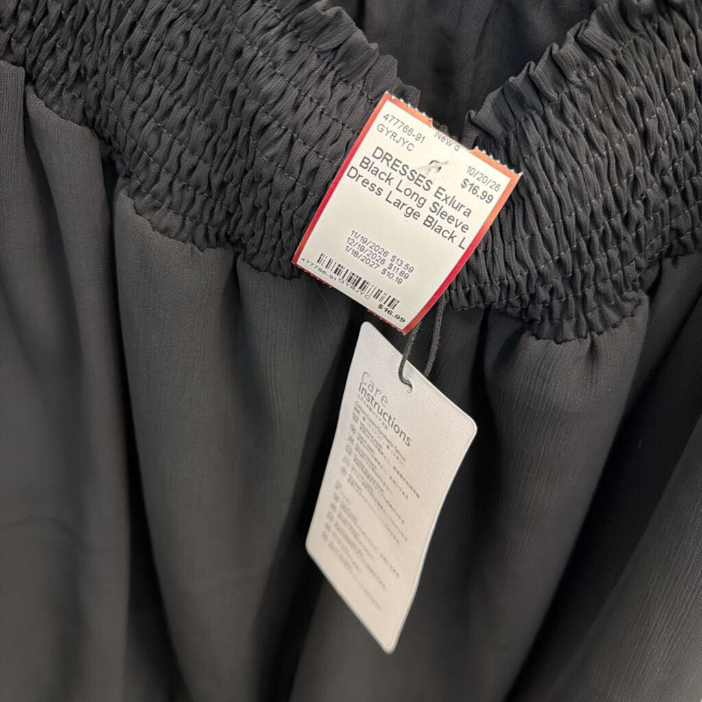 Black Long Sleeve Dress Large