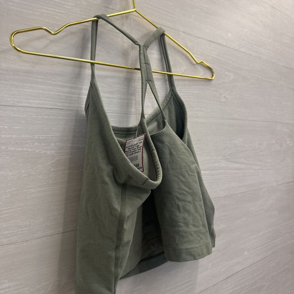 Beyond Yoga Green Soft Cropped Tank Top Large