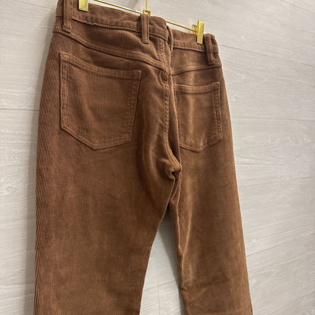 John Galt Brown Corduroy Flare Leg Pants Small
