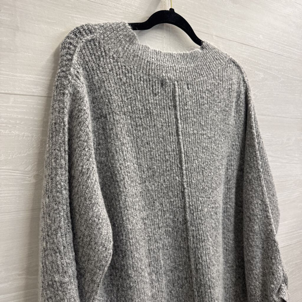 Fever Grey Soft Knit V Neck Sweater Extra Large