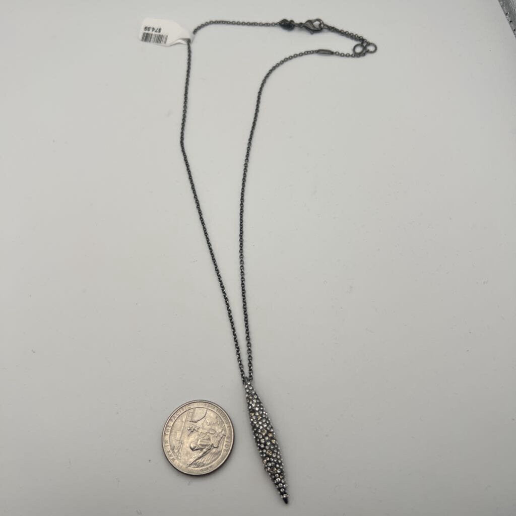 Alexis Bittar Miss Havisham Crystal Encrusted Spear Pendant Necklace