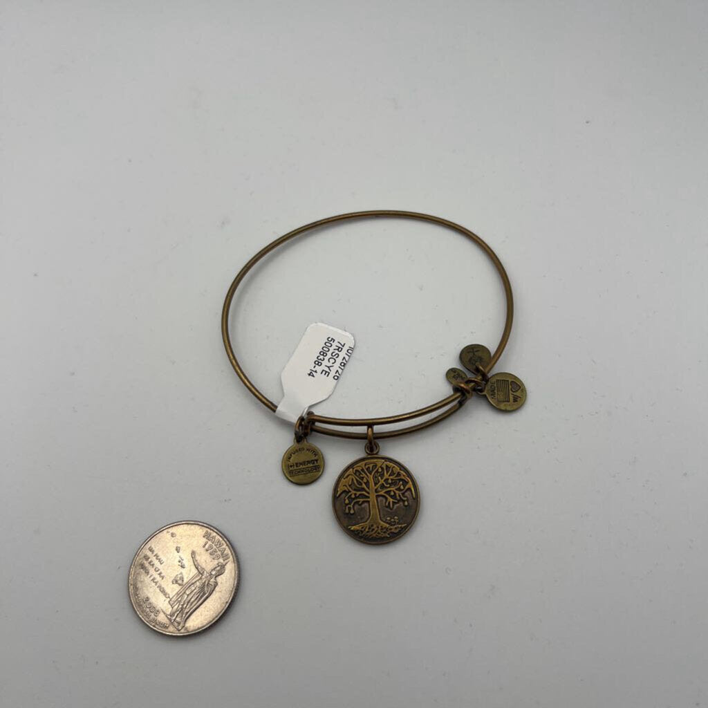 Alex and Ani Gold Tree Charm Bangle Bracelet