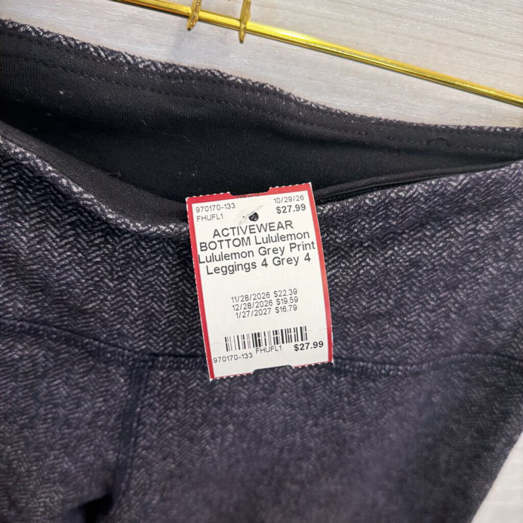 Lululemon Grey Print Leggings 4