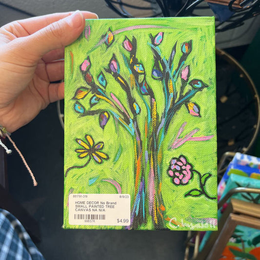 SMALL PAINTED TREE CANVAS