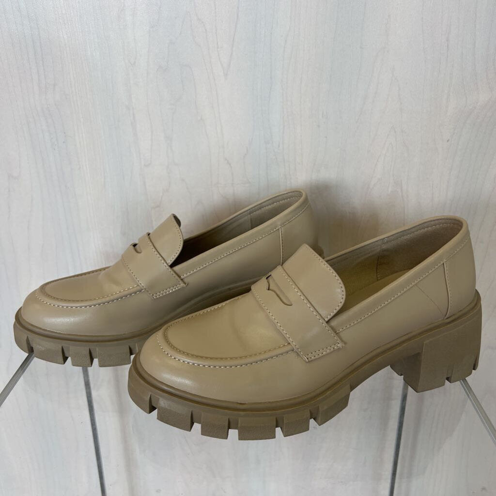 Beige Cushionaire Platform Loafers 8.5M